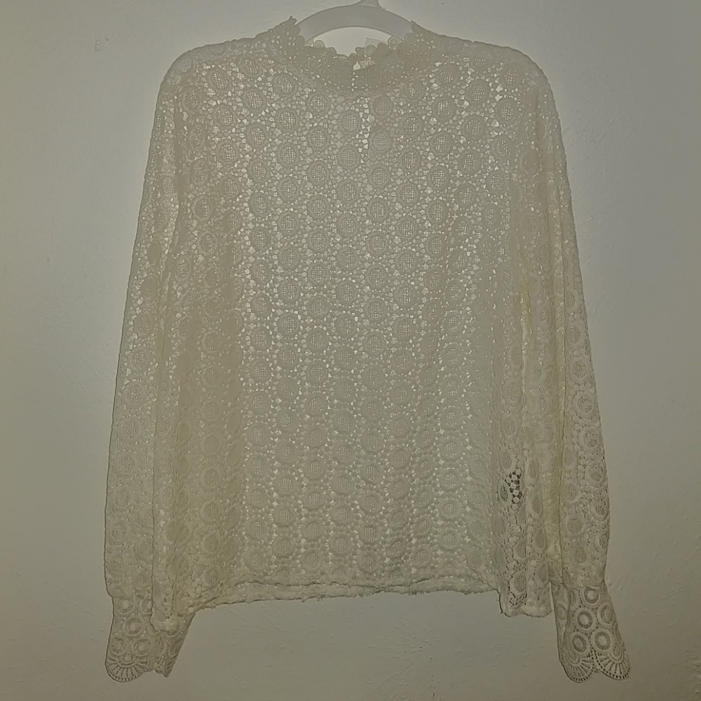 H&M see through cream top
